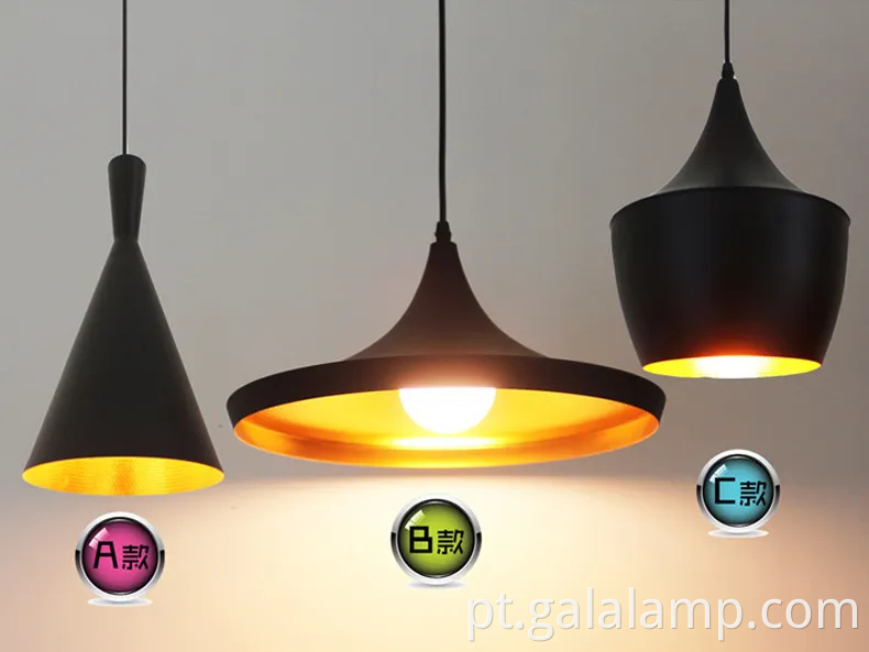 Lustre pendente de estilo industrial para espaços de jantar
